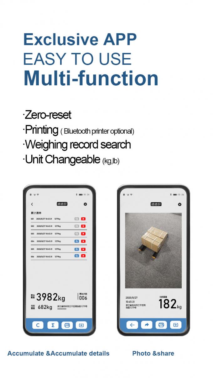Balança Industrial Bluetooth Para Paletes, Balança de Pesagem de Barras Balança de viga portátil de 1500 kg 5