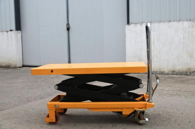 Plataforma de elevação de mesa hidráulica de uma única tesoura 500 kg Capacidade Mesa de elevação de paletes hidráulica móvel 2