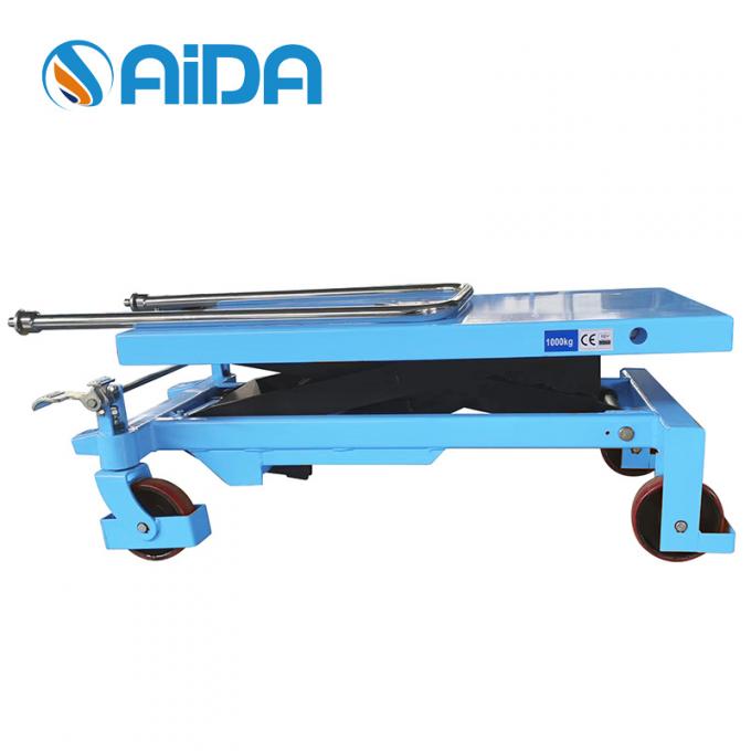 Carrinho de mesa de elevação de tesoura manual, 150 kg Paleta de elevação hidráulica Tabela de elevação de tesoura hidráulica plataforma de elevação 0