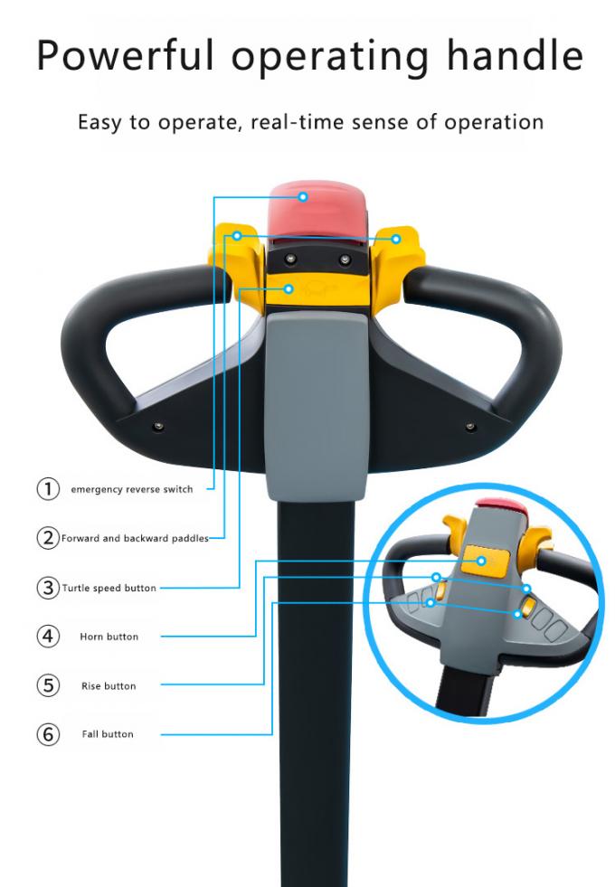 Pedestre Stand On Palet Stacker empilhador de paletes elétrico completo alcançar walkie empilhador 1