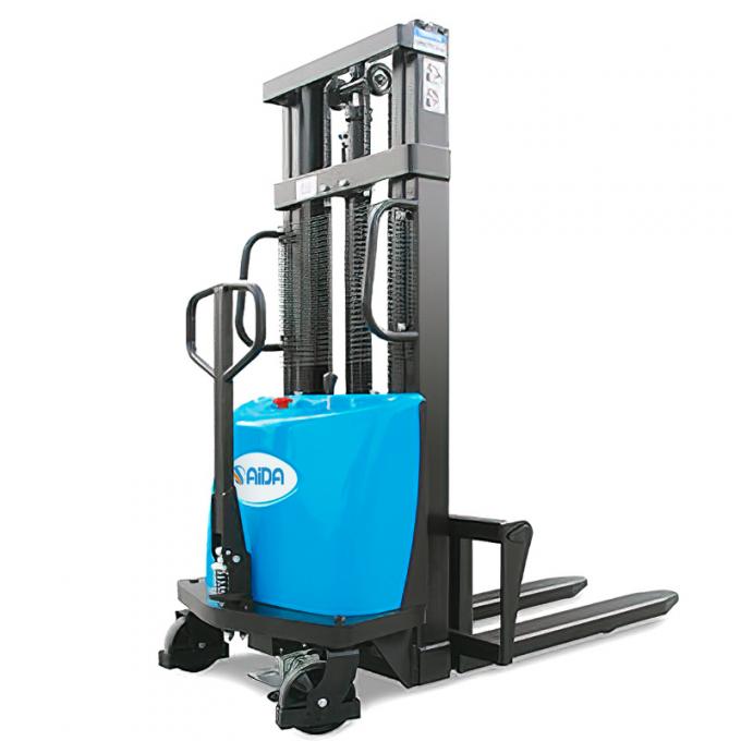 Flexível Walkie-Talkie Semi Elétrico, Semi Elétrico Straddle Stacker 1,5 toneladas 0