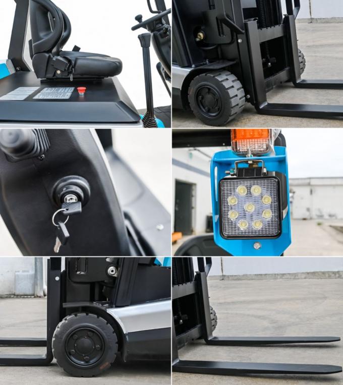Camião de empilhadeira elétrico de 4 rodas totalmente automático 2 toneladas Alimentado por bateria Camião de empilhadeira elétrico conveniente 1